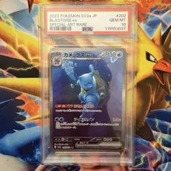 Pokemon Blastoise EX Card SAR 202/165 SV2a Special Art Rare 151 Japanese PSA 10 - Image 1