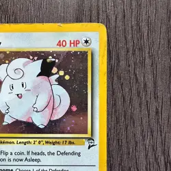 Clefairy 006/130 Base Set 2 Holo HP DMG Pokemon Card TCG Vintage WOTC Creased - Image 3