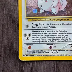 Clefairy 006/130 Base Set 2 Holo HP DMG Pokemon Card TCG Vintage WOTC Creased - Image 4
