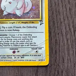 Clefairy 006/130 Base Set 2 Holo HP DMG Pokemon Card TCG Vintage WOTC Creased - Image 5
