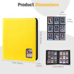 Card Binder Holds 324 Toploaders with 9 Pockets Dust Resistant Storage - Image 5