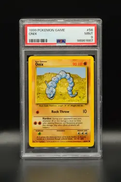 Onix 1999 Pokemon Base Unlimited #56 WOTC PSA 9 Newly Graded - Image 1