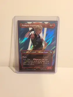 Prompto Argentum (Borderless) (Surge Foil) - Final Fantasy MTG, Fast Shipping - Image 1