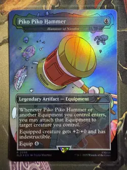 Piko Piko Hammer (Hammer of Nazahn) FOIL 2098 MTG Sonic The Hedgehog Secret Lair - Image 1