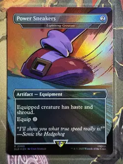 Power Sneakers (Lightning Greaves) FOIL 2099 MTG Sonic The Hedgehog Secret Lair - Image 1