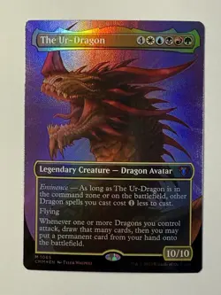 MTG Textured Foil The Ur-Dragon NM Commander Masters - Image 1