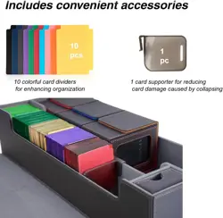 MTG Deck Box Holds 5 Display Card Deck Boxes with Playmat and Dice Box,Includes - Image 4