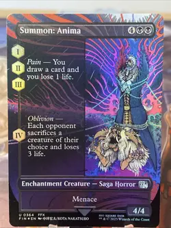 MTG Summon: Anima (Borderless Foil) Final Fantasy 364 FFX FF10 NM - Image 1