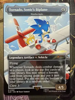 Tornado, Sonic’s Biplane (Weatherlight) 2100 - MTG Sonic Secret Lair - Image 1