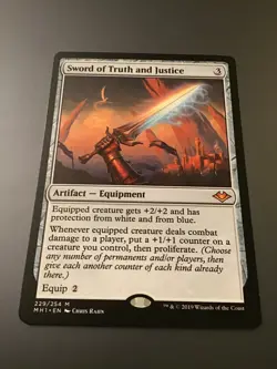MTG Modern Horizons #229 Sword of Truth and Justice NM - Image 1