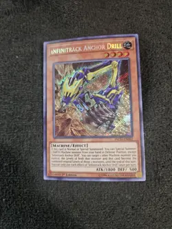 Yugioh Infinitrack Anchor Drill INCH-EN002 Secret Rare 1st Ed NM - Image 1