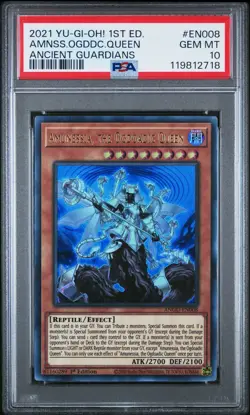 PSA 10 Amunessia, the Ogdoadic Queen ANGU-EN008 Yugioh 1st Edition GEM MT - Image 1