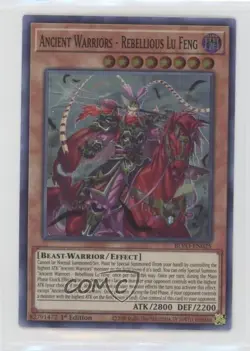 Ancient Warriors - Rebellious Lu Feng 1st Ed. YuGiOh Blazing Vortex #BLVO-EN025 - Image 1