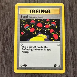 Sleep! (Rocket's Secret Machine) 79/82 Team Rocket Regular MP Pokemon Card TCG - Image 1