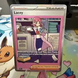 Pokemon TCG Trainer Lacey Prismatic Evolutions Holo Card 175/131 - Image 1