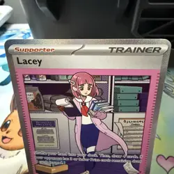 Pokemon TCG Trainer Lacey Prismatic Evolutions Holo Card 175/131 - Image 3