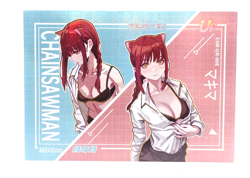 Makima UR Chainsaw Man Holo Anime Waifu Collectible Trading Card - Image 1