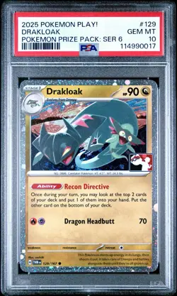 PSA 10 POP 1! 2025 POKEMON PLAY! POKEMON PRIZE PACK: SERIES 6 #129 DRAKLOAK - Image 2