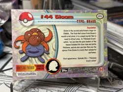 Gloom #44 1999 Topps Pokemon TV Animation Edition Series 1 Red Logo - Image 5