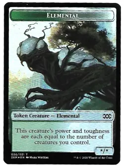 Magic The Gathering MTG 1x Foil Token Elemental / Shapeshifter Double Masters - Image 1