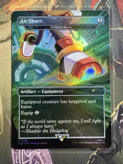 Air Shoes (Swiftfoot Boots) FOIL 2096- MTG Sonic The Hedgehog Secret Lair - Image 1