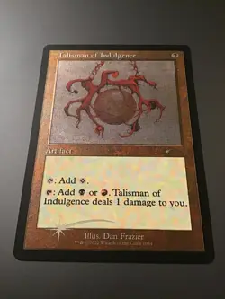 MTG Secret Lair #1054 Talisman of Indulgence Retro Frame Etched Foil - Image 1