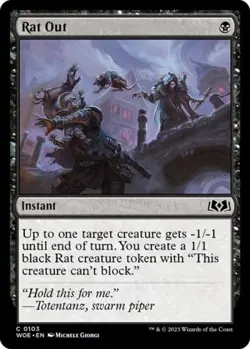Rat Out -Foil Near Mint MTG Wilds of Eldraine - Image 1