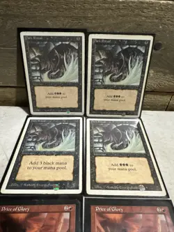 1994 MTG 4x Dark Ritual Revised Magic the Gathering + Odyssey Price Of Glory 2x - Image 2