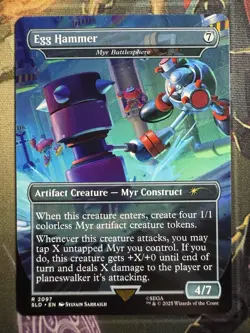 Egg Hammer (Myr Battlesphere) 2097 - MTG Sonic The Hedgehog Secret Lair - Image 1