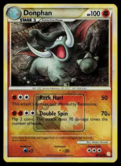 Pokemon Card - Donphan Crosshatch League Promo HGSS 40/123 Reverse Holo - Image 1