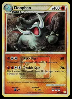 Pokemon Card - Donphan Crosshatch League Promo HGSS 40/123 Reverse Holo - Image 1