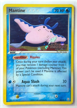 NM - Mantine Swirl Halo Holo Stamp 45/109 ex Team Rocket Returns 2004 Pokemon - Image 1