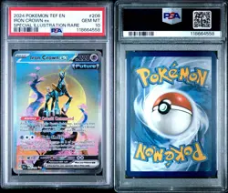 2024 Pokemon Temporal Forces Iron Crown ex Special Illustration Rare #206 PSA 10 - Image 3