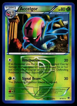 Pokemon Card - Accelgor (Team Plasma) Plasma Blast 8/101 Reverse Holo - Image 1