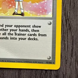 Lass 75/102 Base Set Regular HP DMG Pokemon Card TCG Vintage WOTC Crease - Image 5
