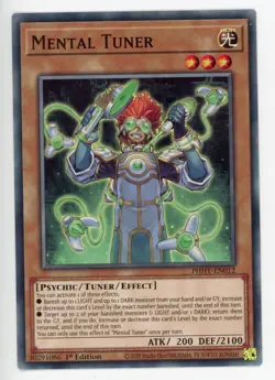 Yugioh Mental Tuner PHHY-EN012 Common 1st Edition NM x3 Play Set - Image 1