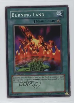 Burning Land 1st Ed. YuGiOh Pharaoh's Servant #PSV-061 2002 - Image 1