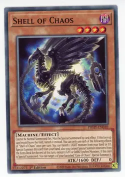 Yugioh Shell Of Chaos PHHY-EN010 Common 1st Edition NM x3 Play Set - Image 1