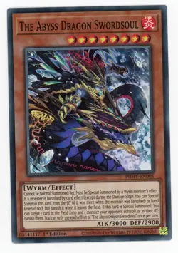 Yugioh The Abyss Dragon Swordsoul PHHY-EN005 Super Rare 1st Edition NM - Image 1
