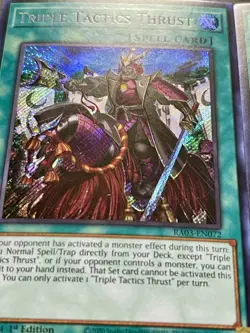 3x Triple Tactics Thrust | RA03-EN072 | Secret Rares | NM | 1st Ed | YuGiOh! - Image 2