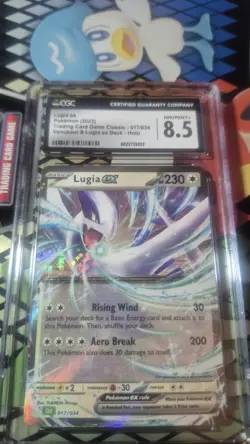 Pokemon TCG Lugia EX Holo Trading Card 017/034 Graded NM/MINT 8.5 - Image 1