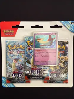 Stellar Crown Three Pack Blister Latias Promo Card Pokemon TCG - Image 1