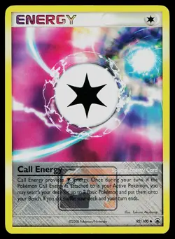 Pokemon Card - Call Energy Majestic Dawn Crosshatch League Promo 92/100 Holo - Image 1