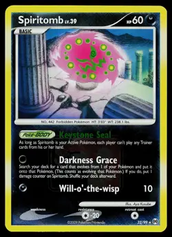 Pokemon Card - Spiritomb Arceus Crosshatch League Promo 32/99 Reverse Holo - Image 1