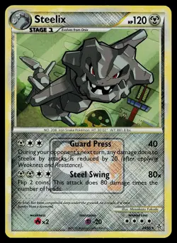 Pokemon Card - Steelix Crosshatch Unleashed League Promo 24/95 Reverse Holo - Image 1