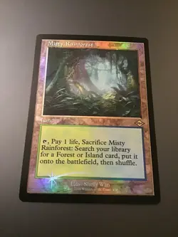 MTG Modern Horizons 2 Retro Frame Foil #438 Misty Rainforest NM - Image 1