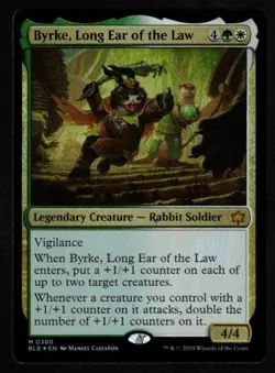 1 x Byrke Long Ear of the Law-FOIL-Magic the Gathering-MTG-Bloomburrow-NM-mythic - Image 1