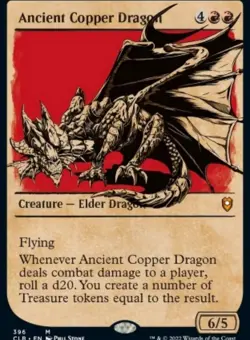 Ancient Copper Dragon MTG (Showcase) - Image 1