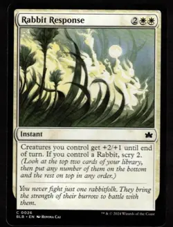 4x Rabbit Response-Magic the Gathering-MTG-Bloomburrow-Near Mint-4x - Image 1