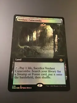 MTG Modern Horizons 2 #479 Verdant Catacombs Extended Art Foil NM - Image 1